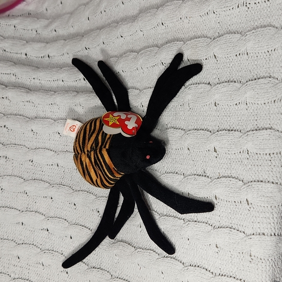 🕸Vintage Ty Beanie Baby Original Spinner The Spider 1996 PVC PELLETS - Picture 2 of 11